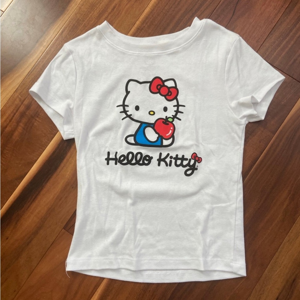 Hello Kitty Sanrio White Baby T Shirt Size Extra Small XS Apple